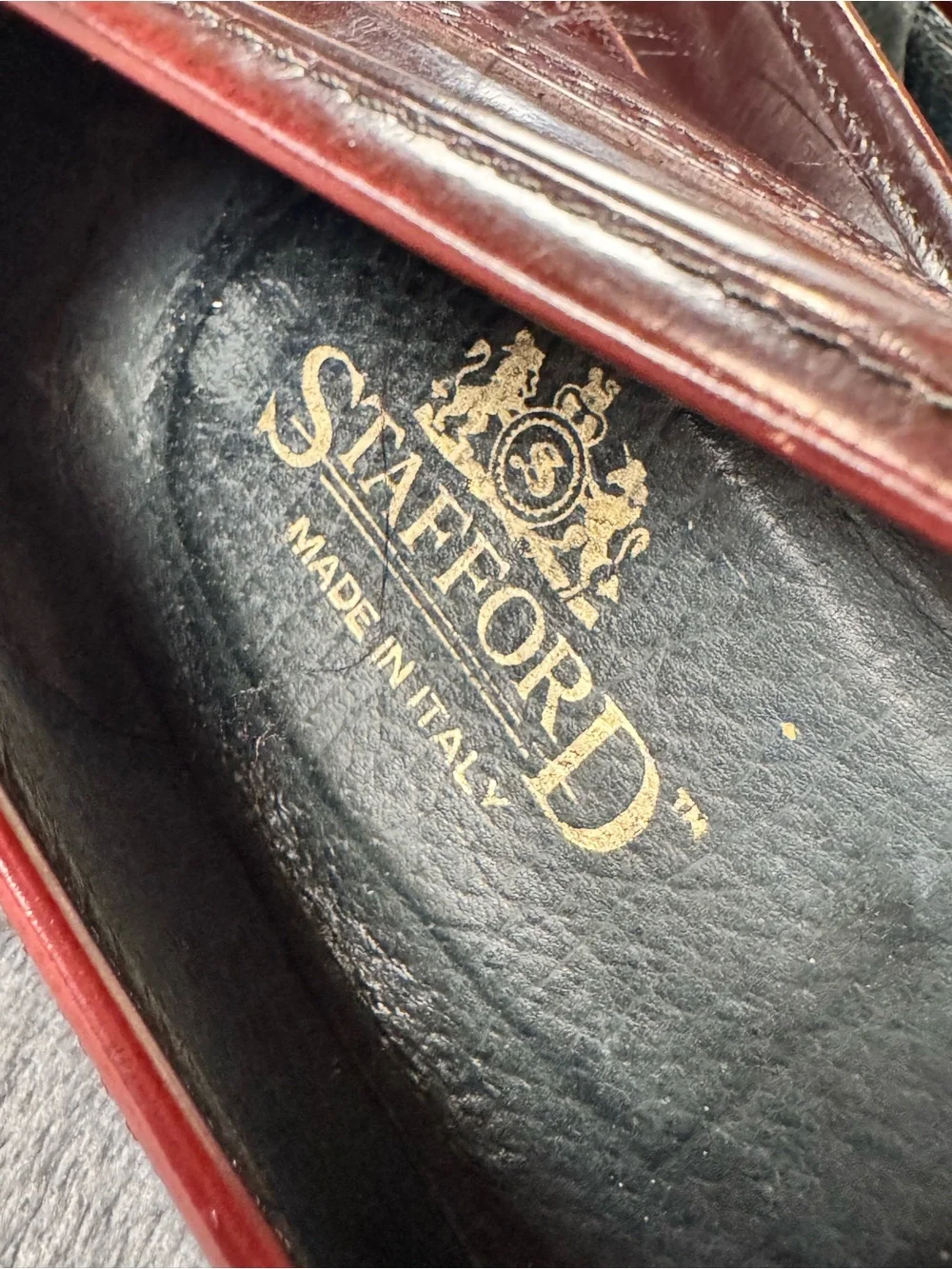 Stafford Burgundy Leather Tassel Loafers- Made in Italy